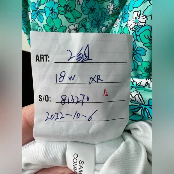 Lands' End - 18W - Turquoise Floral Tankini - New - Sample - Side Ruching - Picture 5 of 9